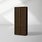 Nason Modularer hoher Eichenschrank für moderne Wohnzimmer mit großen Schließfächern
