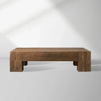 Ubud Square Wood Coffee Table with Teak Reclaimed Wood Living Room Center Tea Table Vintage Style Cocktail Table