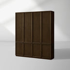 Nason Modularer hoher Eichenschrank für moderne Wohnzimmer mit großen Schließfächern