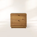 Acacius Closed Wood Bedside Nightstand Yukas Wood Nightside Table 2 Drawers Cabinet