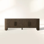 Astor Inset Marble Stone Top Buffet Sideboard Oak Wood TV Stand Unit Entryways Storage Cabinet
