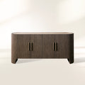 Astor Inset Marble Stone Top Buffe Sideboard Wood Media TV Cabinet Quiet Luxury Entryways Cabine