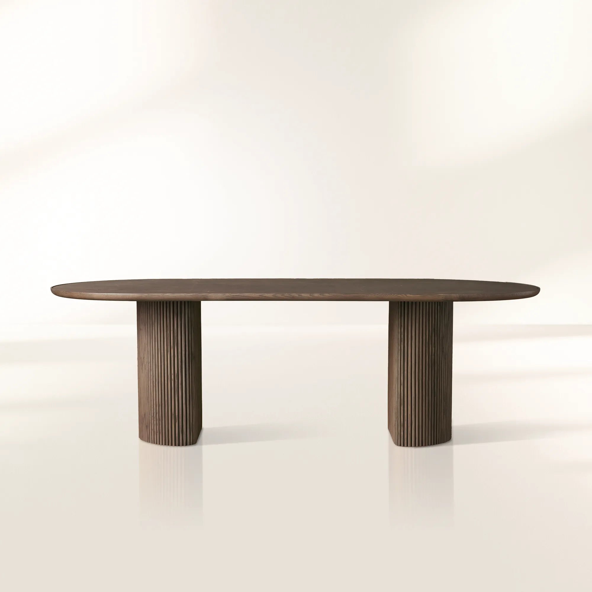 Astor Dining Table with Natural Marble Stone Top & Solid Oak Wood