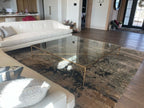 Thaddeus Metal Square Glass Coffee Table Hand-Forged Living Sofa Center Tea Table