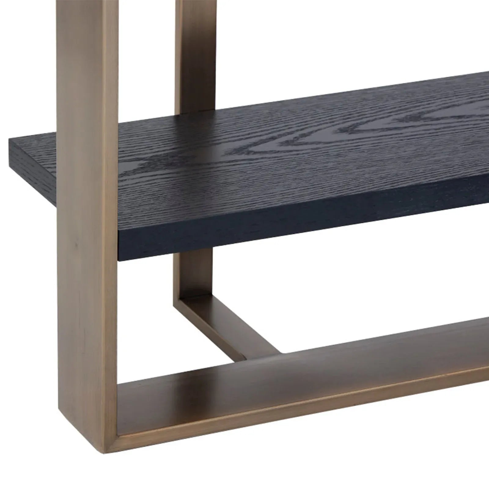 Dolton Stainless Steel Bookshelf Modern Industrial Living Display Rack Open Bookcase