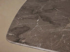 Saint Germain Stone Dining Table with Natural Stone Marble Wood Toulouse Base