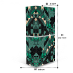 Luxury Walnut Curio Cabinet with Pixel-Inspired Design & Hidden Storage
