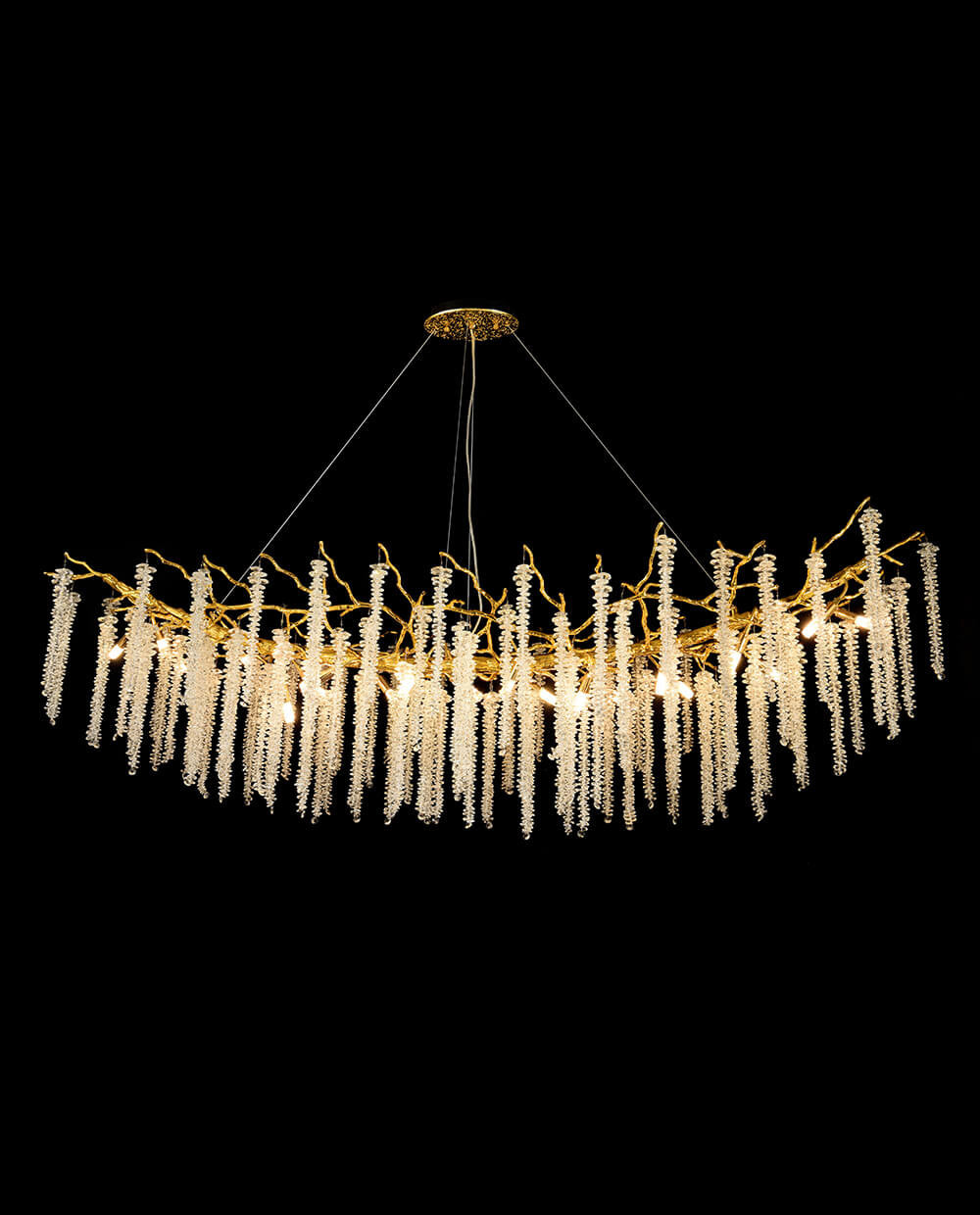 48-72 Inch Long Dining Room Chandelier Modern Tree Branch Crystal Chandelier