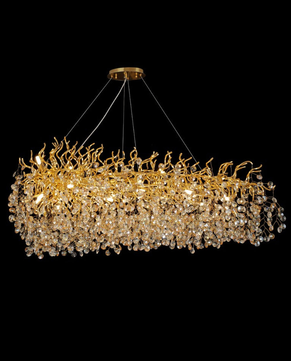 47 Inch Linear Chandelier Dining Room Chandelier Modern Tree Branch Chandelier