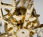 Luxury Collectible Vault Safe with Gold-Plated Finish & Secret Dial Lock System