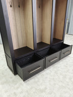 Hattie Solid Oak Wood Entryway Cabinet Tall Storage Cabinet with Hooks & Drawers