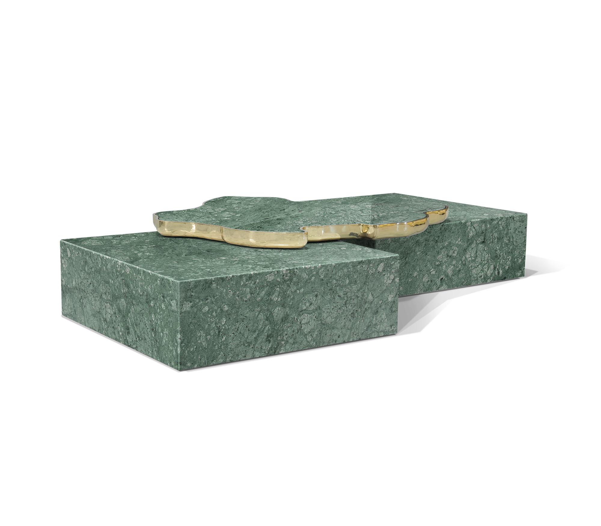 Luxury Black & White Coffee Table with Sculptural Design & High Gloss Finish
