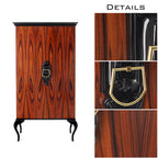 Luxury Sculptural Display Cabinet with Glass Shelves & Designer Storage
