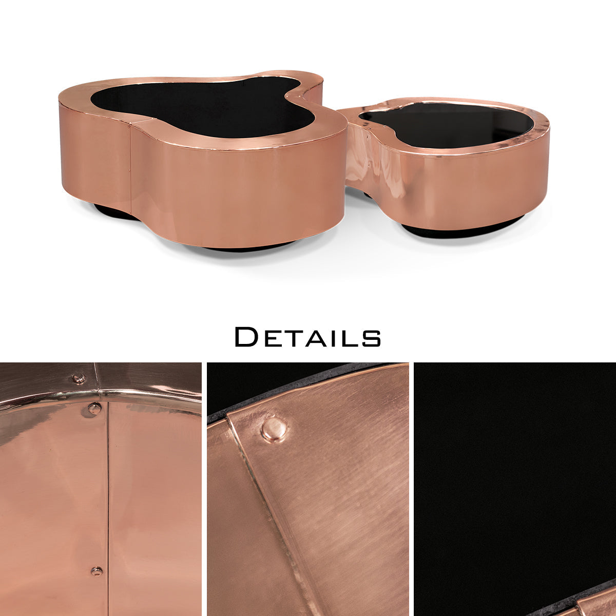 Luxury Hammered Brass Coffee Table with Wave Sculptural Design & Artisan Craftsmanship