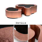 Luxury Hammered Brass Coffee Table with Wave Sculptural Design & Artisan Craftsmanship