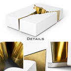 Luxury Coffee Table with Cracked Brass Sculptural Base & Smoked Glass Top