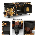 Luxury Mirrored Sideboard Buffet Cabinet with Gold Accents & Modern Storage
