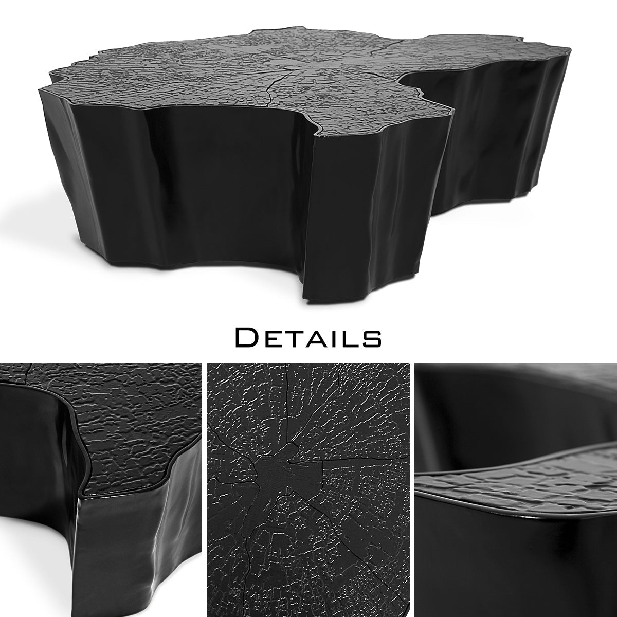 Luxury Patina Brass Coffee Table with Organic Sculptural Design & Handcrafted Finish