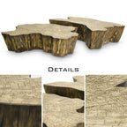 Luxury Patina Brass Coffee Table with Organic Sculptural Design & Handcrafted Finish