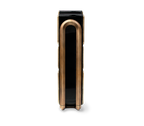 Luxury Bar Cabinet with Brass Tube Design, Glass Shelves & Hidden Storage
