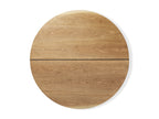 Mihaela Round Dining Table with Wood Oak and Spruce Wood Wine Barrel Inspired Finish