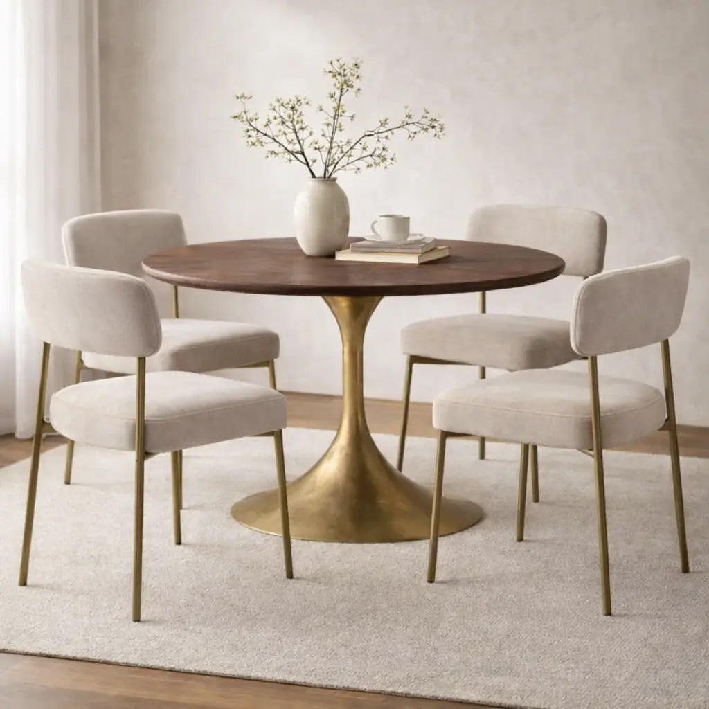 Billie Antiqued Iron Frame Dining Chair with Performance Fabric Cushion Modern Living Room Chairs