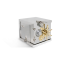 Luxury Portable Jewelry Safe with Secret Dial Lock & Gold-Plated Brass Gear Design