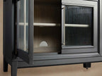 Rowan Wood TV Stand Unit Sideboard with Reeded Glass Doors Entrance Cabinet Modern Modular Media Console Storage Cabinet