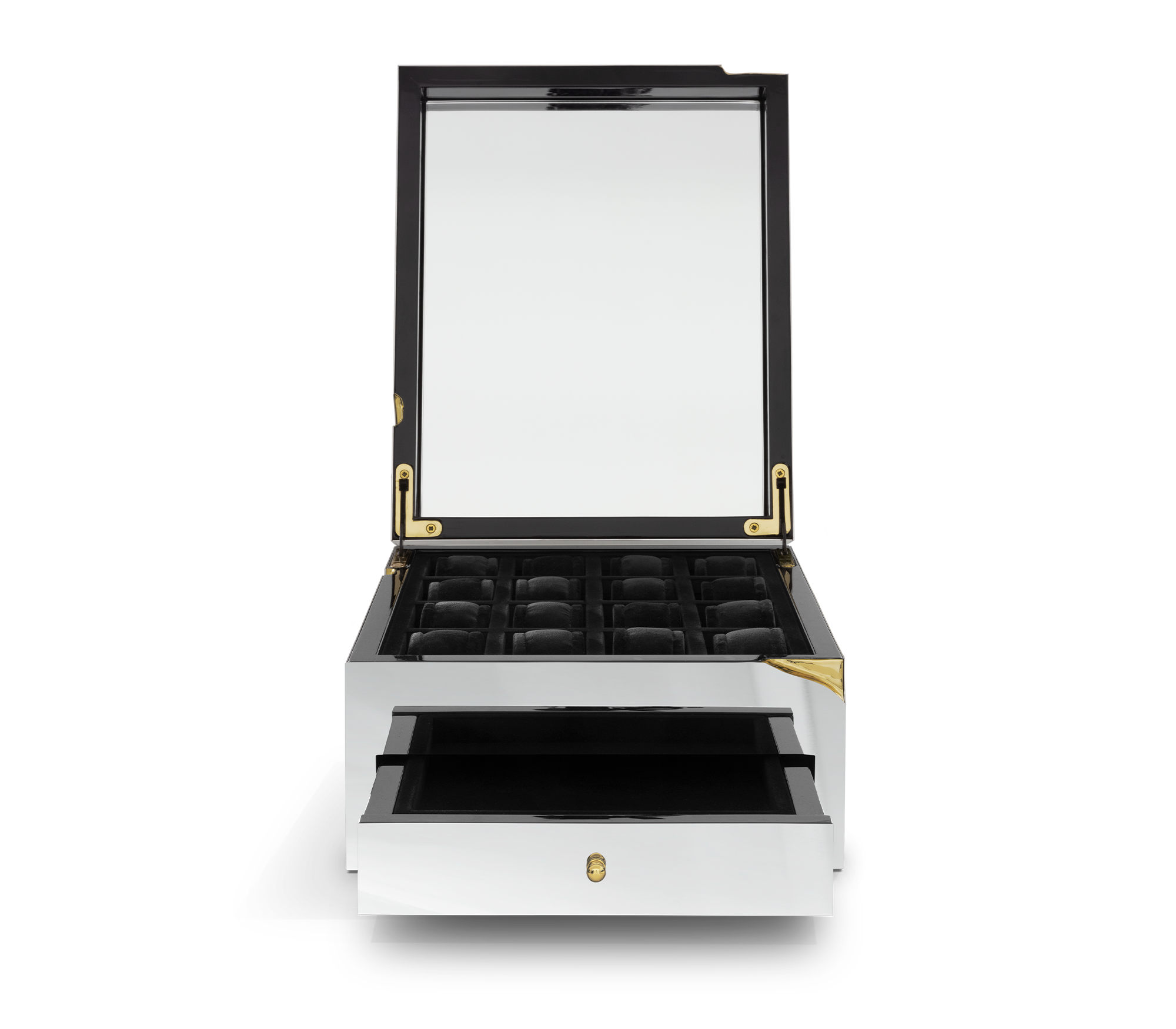 Luxury Lapiaz Watch Box with Polished Stainless Steel & Premium Watch Storage Design