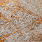 Zealand Hand-Knotted Rug Modern Color Palette and Floral Brocade Pattern Carpet