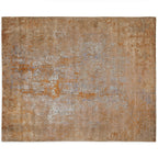 Zealand Hand-Knotted Rug Modern Color Palette and Floral Brocade Pattern Carpet