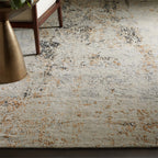 Zealand Hand-Knotted Rug Modern Color Palette and Floral Brocade Pattern Carpet