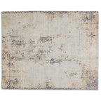 Zealand Hand-Knotted Rug Modern Color Palette and Floral Brocade Pattern Carpet