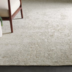 Zealand Hand-Knotted Rug Modern Color Palette and Floral Brocade Pattern Carpet