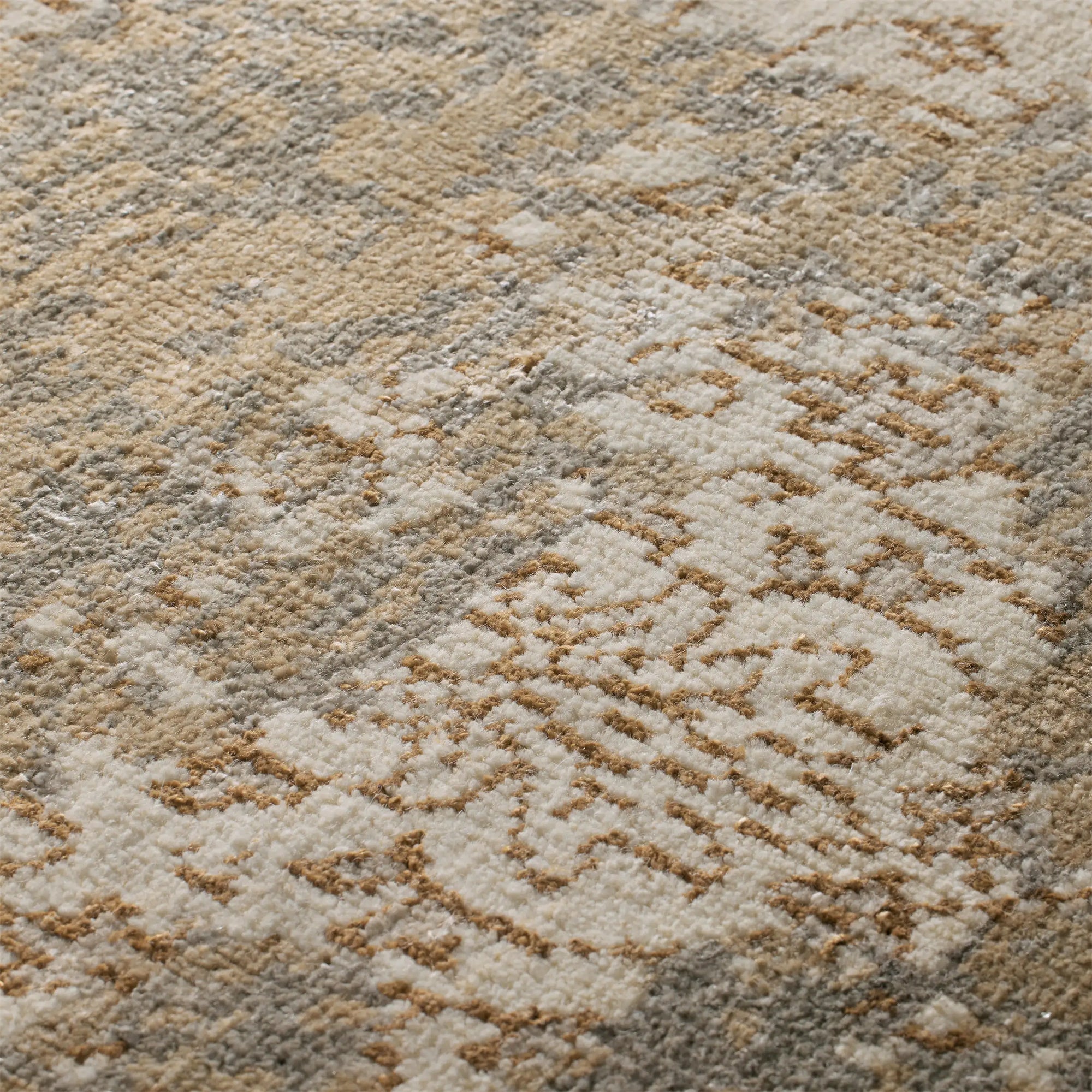 Tancey Hand-Knotted Rug Modern Style Abstract Floral Pattern Carpet