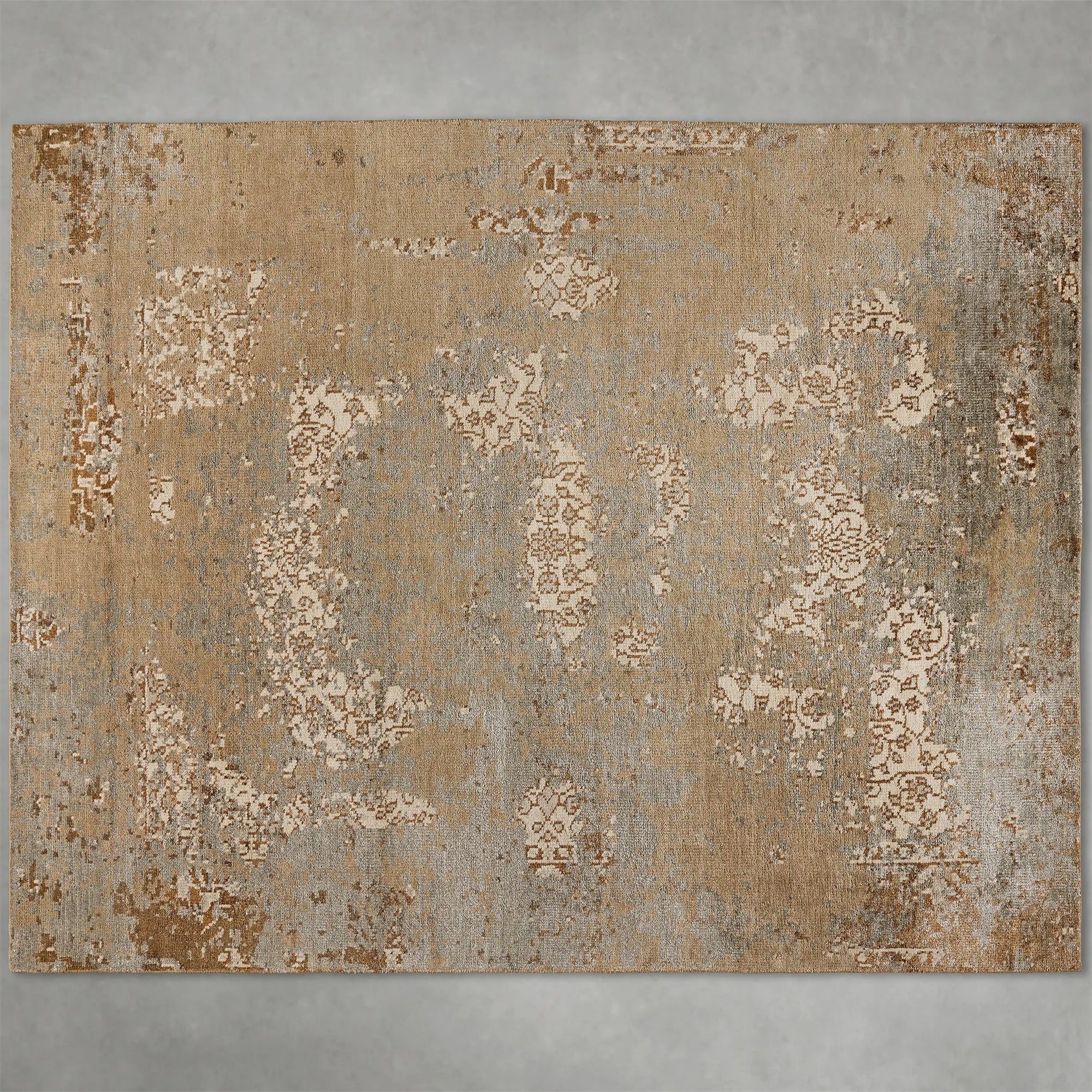 Tancey Hand-Knotted Rug Modern Style Abstract Floral Pattern Carpet