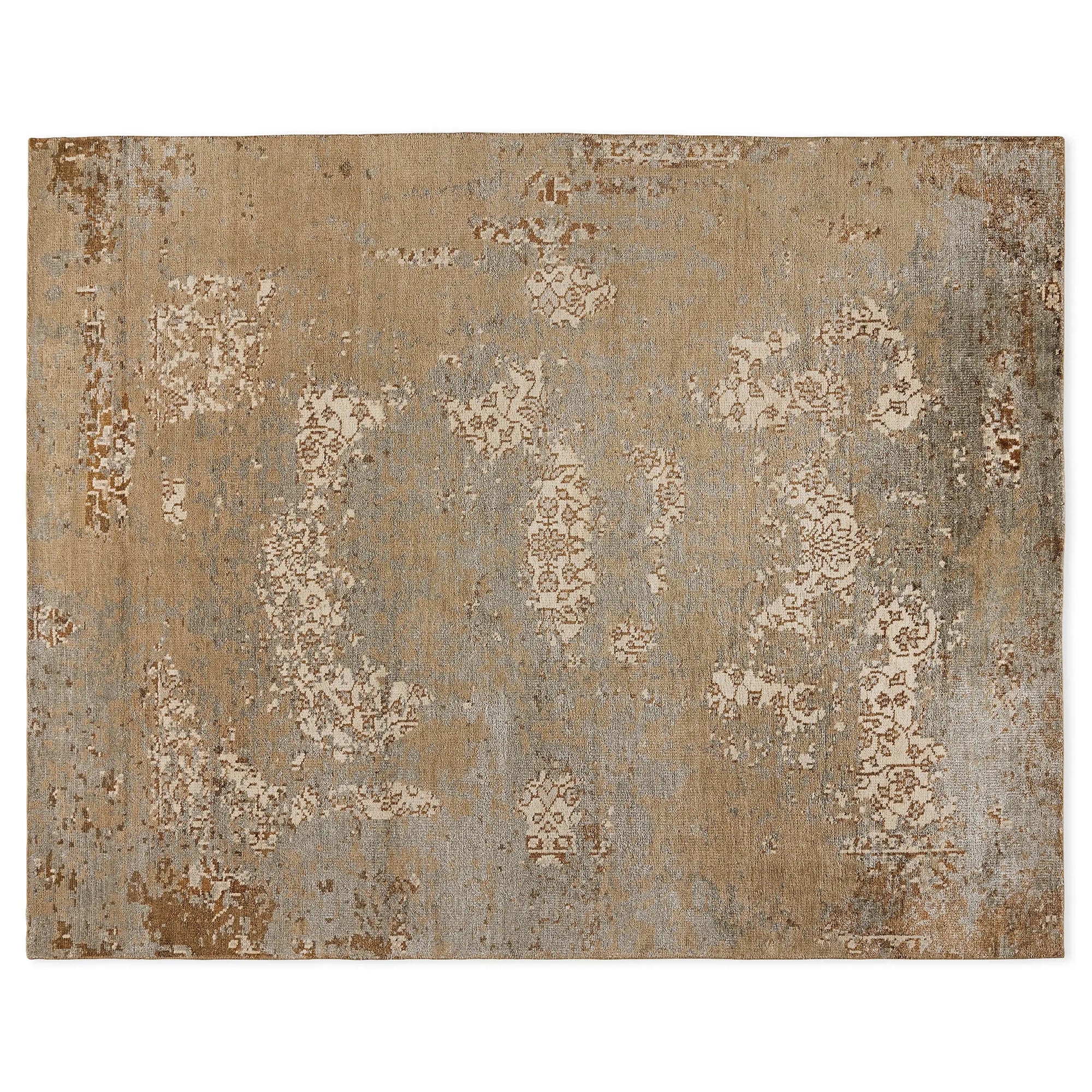 Tancey Hand-Knotted Rug Modern Style Abstract Floral Pattern Carpet