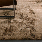 Zealand Hand-Knotted Rug Modern Color Palette and Floral Brocade Pattern Carpet