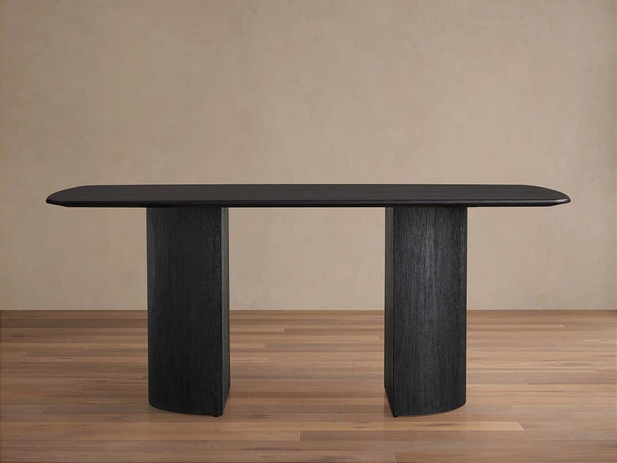Saint Germain Wood Dining Table with Rectangle Solid Oak Top & Wood Dauphine Base