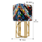 Luxury Geometric Bar Cabinet with Pixel-Inspired Design & Hidden Storage