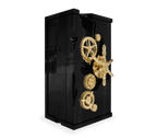 Luxury Collectible Vault Safe with Gold-Plated Finish & Secret Dial Lock System