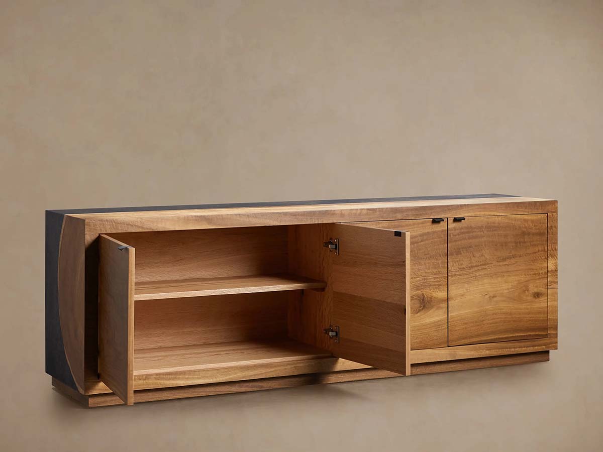 Acacius Yukas Wood Buffet Sideboard Media TV Stand Country Entrance Cabinet