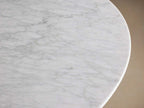 Saint Germain Round Dining Table with Marble Top Wood Dauphine Base