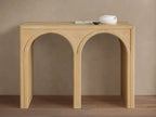 Console d'entrée Hattie en chêne massif, style rustique