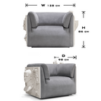 Luxury Versailles Style Armchair with Carved Wooden Frame & Upholstered Design