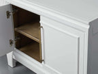 Rowan Modular Media Console with Wood Doors Entrance Cabinet TV Stand Modern Sideboard Television Storage Unit