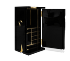 Luxury Collectible Vault Safe with Gold-Plated Finish & Secret Dial Lock System