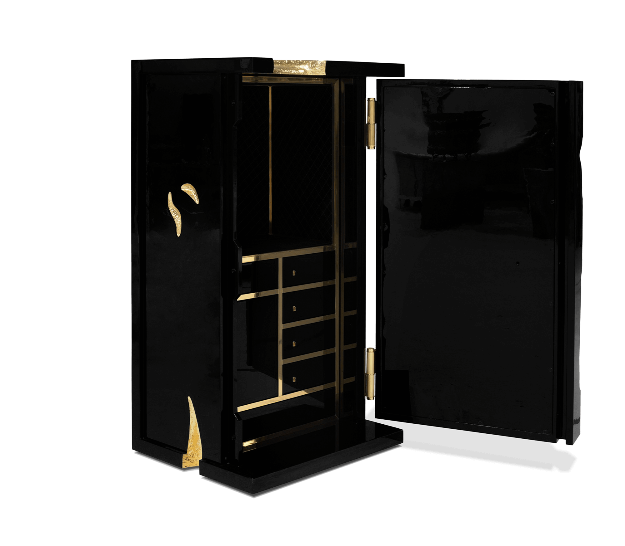 Luxury Collectible Vault Safe with Gold-Plated Finish & Secret Dial Lock System
