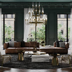 Luxury Black & White Coffee Table with Sculptural Design & High Gloss Finish