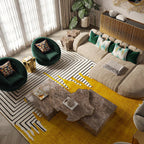 Luxury Black & White Coffee Table with Sculptural Design & High Gloss Finish
